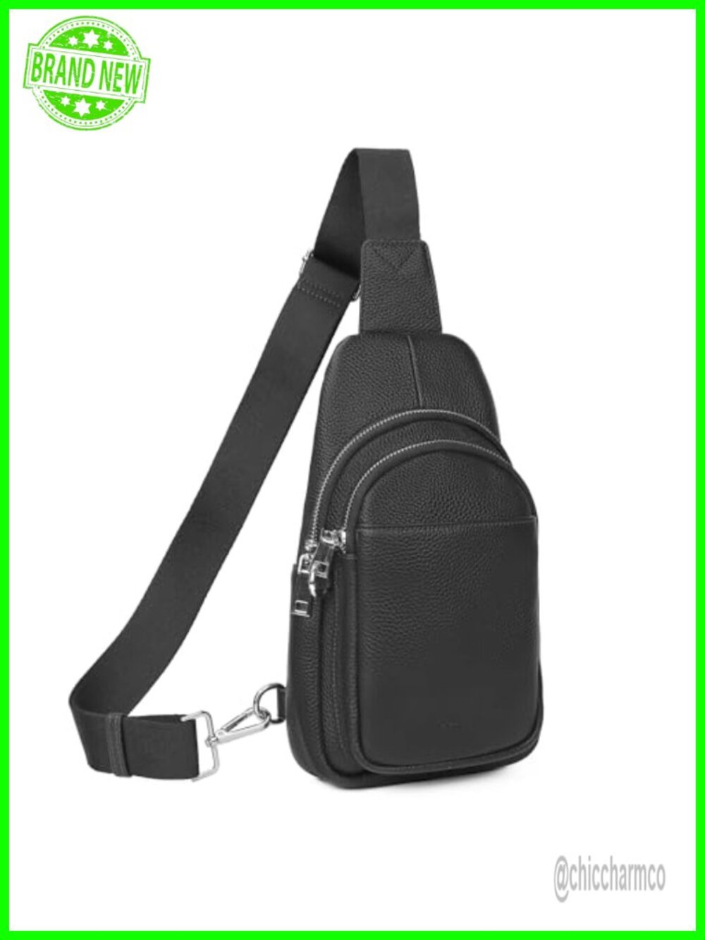 Genuine Leather Sling Bag Anti-Theft Crossbody Chest Bag RFID Travel